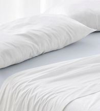 Sábana ajustable, tejido Velvelina®, 001 Azul Nuevas sábanas de invierno, textura aterciopelada