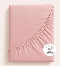Sábana bajera ajustable Algodón, A8 Rosa