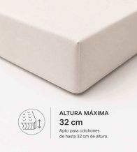 Juego de sábanas de Algodón Percal, Diseño 400 - Blanco