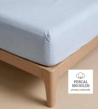 Sábana bajera Algodón Percal 180 Hilos, Diseño 400 - Azul