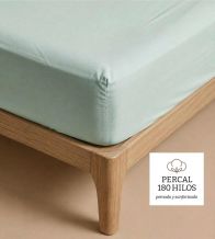 Sábana bajera Algodón Percal 180 Hilos, Diseño 400 - Menta
