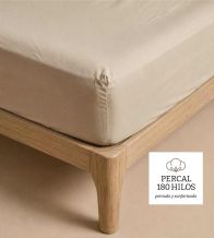 Sábana bajera Algodón Percal 180 Hilos, Diseño 400 - Crudo