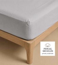 Sábana bajera Algodón Percal 180 Hilos, Diseño 400 - Gris