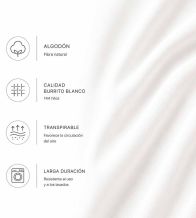 Sábana bajera ajustable Algodón, A8 Blanco