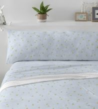 Juego de sábanas coralina azul floral 100