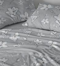 Juego de sábanas coralina azul acero diseño floral 103