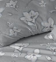 Juego de sábanas coralina azul acero diseño floral 103