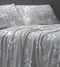 Juego de sábanas coralina azul acero diseño floral 103