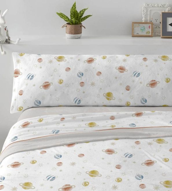 Sábanas de coralina color teja estampado 107