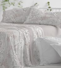 Juego de sábanas algodón color nude floral 579