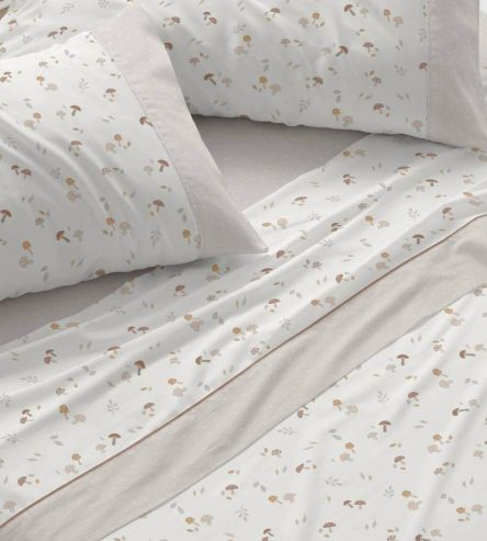 Juego de sábanas nude estampado naif 551