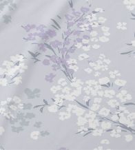 Juego de sábanas algodón azul floral 579