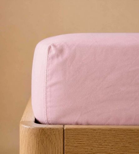 Sábana bajera ajustable Algodón, A8 Rosa