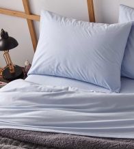 Juego de sábanas tejido Velvelina®, 003 Azul - Nuevas sábanas de invierno, textura aterciopelada