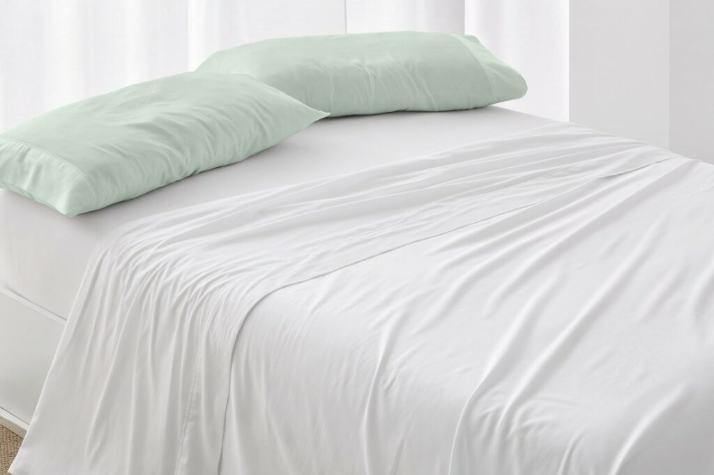 Fundas de almohada de algodón verdes