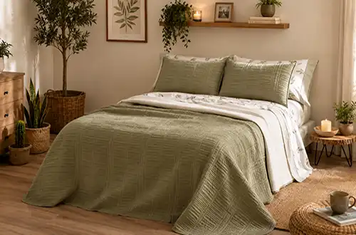 colcha coverlet verde